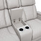 U71 - Power Reclining Loveseat With Power Headrest, Massage, Heat, Ambient Light, Storage Arms / USB And Wireless Charger - Gray