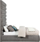 Adam - Chenille Fabric Bed With 89" Headboard