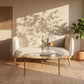 Evren - Glass Top And Aluminum Base Coffee Table
