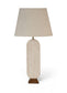 Solis - Genuine Marble And Mango Wood Base With Linen Textured Fabric Shade Table Lamp