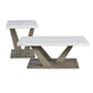 Greta - 2 Piece Occasional Table Set (Coffee Table And End Table) - Gray
