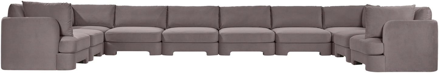 Hammond - Velvet Performance Fabric Upholstered 10 Piece Sectional