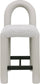 Amari - Vegan Leather and Boucle Fabric Stool