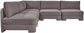 Hammond - Velvet Performance Fabric Upholstered 5 Piece Armless Sectional