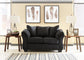 Floor Sample - Darcy Microfiber Color Black Cobblestone Loveseat