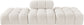 Ames - 3 Piece Boucle Upholstered Modular Sofa With 2 Backless Seats