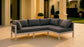 Nizuc - Outdoor Patio 4 Piece Modular Sectional With White Frame