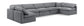 Indulge - Velvet 7 Piece Modular U-Shaped Sectional