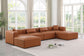 Cube - 6 Piece Modular Double Chaise Sectional - Cognac