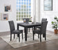 D200 - 5 Piece Dining Room Set (Dining Table, 4 Chairs) - Gray