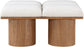 Pavilion - 4 Piece Modular Bench With Brown Base