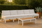Nizuc - Outdoor Patio 5 Seat Modular Armless Sofa With White Frame