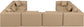 Cube - 8 Piece Modular Sectional - Tan