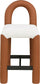 Amari - Vegan Leather and Boucle Fabric Stool