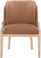 Navo - Faux Leather Upholstered Dining Chair - Natural Base
