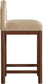 Conrad - Velvet Counter Stool With Brown Legs