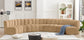 Arc - Velvet 7 Piece U-Shaped Modular Sofa