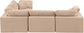 Comfy - 4 Piece Velvet Modular Sectional