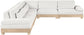 Turin - Chenille Fabric Upholstered Modular Sectional - White