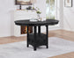 D151 - Counter Height Extension Table Wire Brush - Black