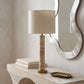 Opaline - Linen Textured Fabric And Brass Table Lamp