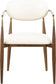 Ronda - Vegan Leather Upholstered Dining Arm Chair - Walnut Legs
