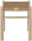 Santos - Faux Leather Upholstered Bench - Natural Frame