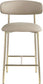 Lupita - Counter Stool With Brushed Gold Frame (Set of 2)