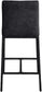 Reeves - Chenille Fabric Upholstered Counter Stool (Set of 2) - Black Base