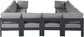 Nizuc - Outdoor Patio 10 Piece Modular Sectional With Gray Frame