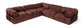 Orin - Velvet 5 Piece Modular Corner Sectional
