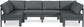 Nizuc - Outdoor Patio 6 Piece Modular Sectional With Gray Frame