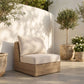 Seacrest - Olefin Water Resistant Fabric And Wicker Outdoor Patio Armless Chair