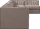 Rummi - Velvet Performance Fabric Upholstered 7 Piece Modular Sectional, L-Shaped (Right)