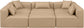 Cube - 6 Piece Modular Sectional - Tan
