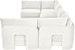 Hammond - Velvet Performance Fabric Upholstered 6 Piece U-Shaped Armless Sectional