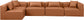 Cube - 5 Piece Modular Sectional - Cognac