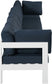 Nizuc - Outdoor Patio 6 Seat Modular Sofa With White Frame