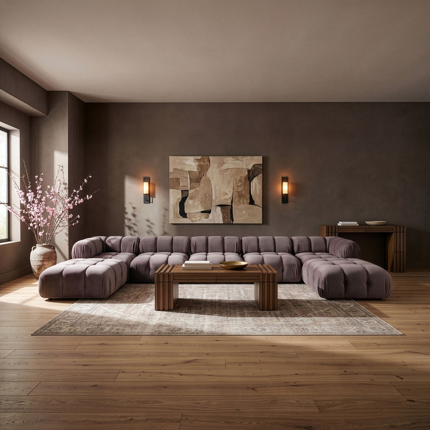 Orin - 7 Piece Modular Sectional (3 Modular Chairs, 2 Corner Chairs & 2 Ottomans)