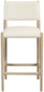 Andie - Vegan Leather Upholstered Counter Stool - Natural Base