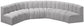 Arc - Boucle Fabric 6 Piece U-Shaped Modular Sofa
