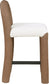 Amari - Vegan Leather and Boucle Fabric Stool