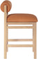 Roundhill - Faux Leather Counter Stool - Natural Frame