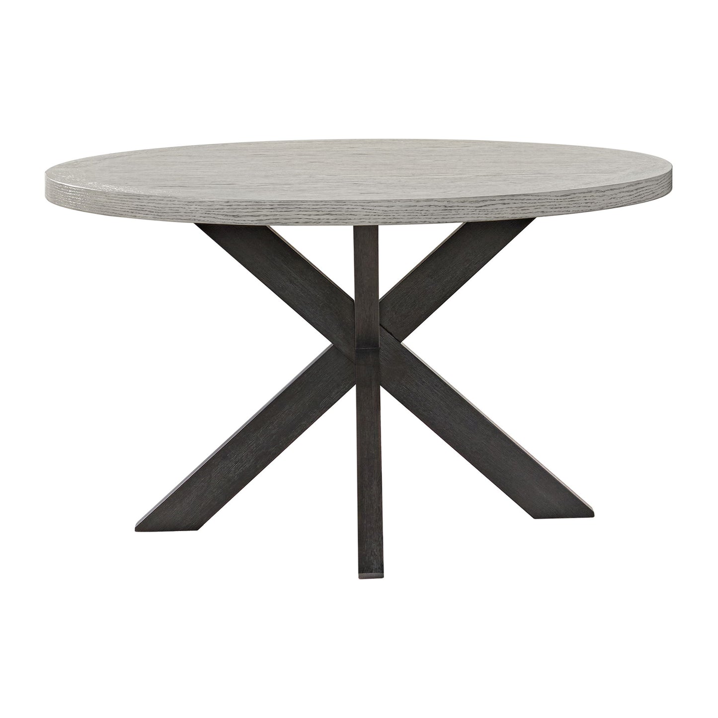 Axel - Round Dining Table - Espresso / Light Gray