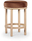 Monette - Counter Stool With Natural Base - Cognac