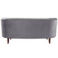 Millephri - Loveseat - Gray Velvet