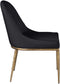 Ferro - Upholstered Dining Side Chair With Brushed Gold Legs