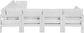 Nizuc - Outdoor Patio 6 Piece Modular Sectional With White Frame