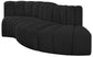 Arc - Boucle Fabric 4 Piece L-Shaped Modular Sofa