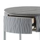 Yukino - End Table - Gray High Gloss & Chrome